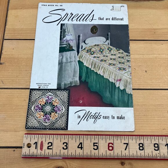 Star Book 68 Spreads that are Different Crochet Bedspread Pattern Granny Square - Picture 8 of 8
